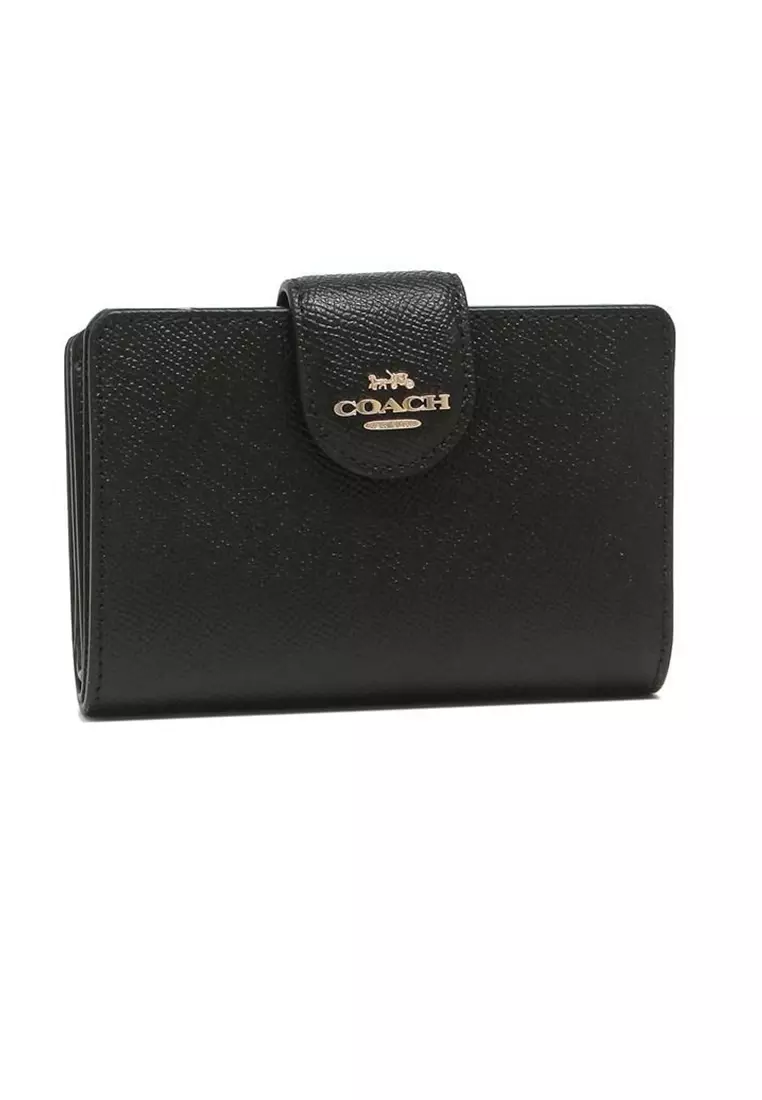 Coach Coach Medium Corner Zip Wallet 6390 Black ZALORA