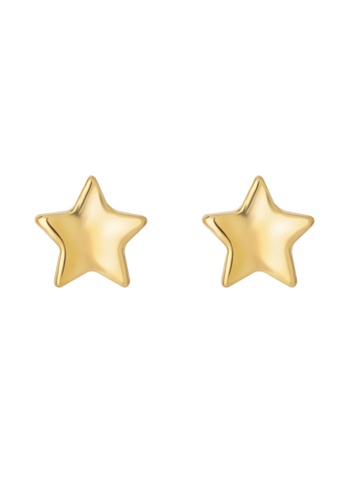 TOMEI TOMEI Star Stud Earrings, Yellow Gold 916 (XXNSE8655-1C) (1.75g) 7B375AC27915E8GS_1