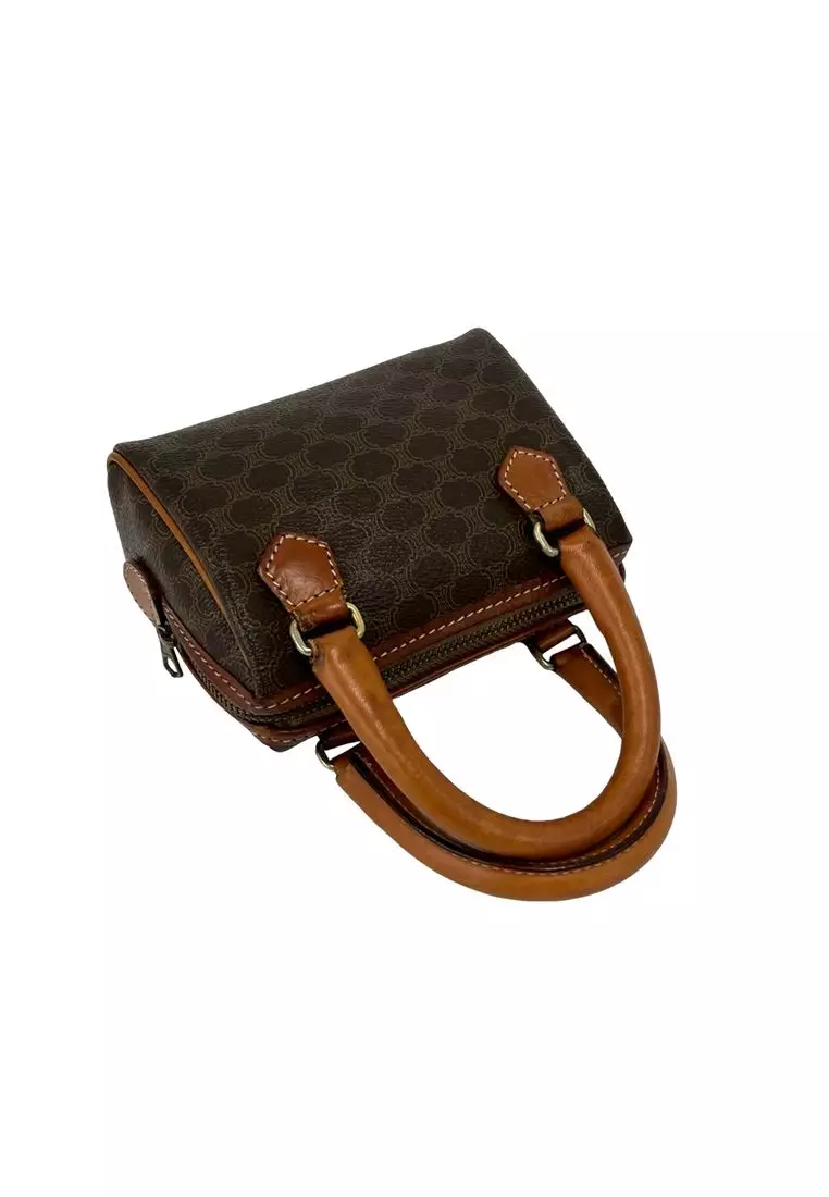 Pre-Loved Celine Macadam Coated Canvas Satchel