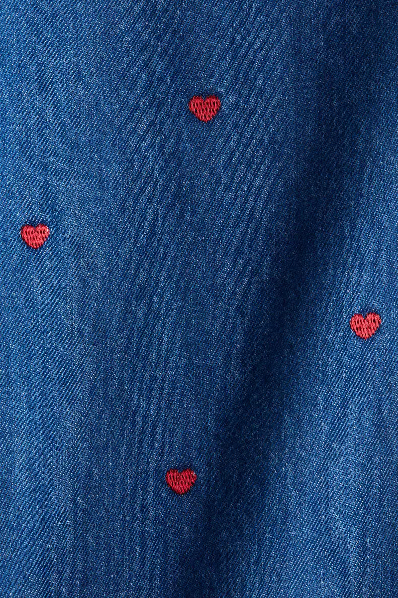 Motif-detail Wide Leg Jeans