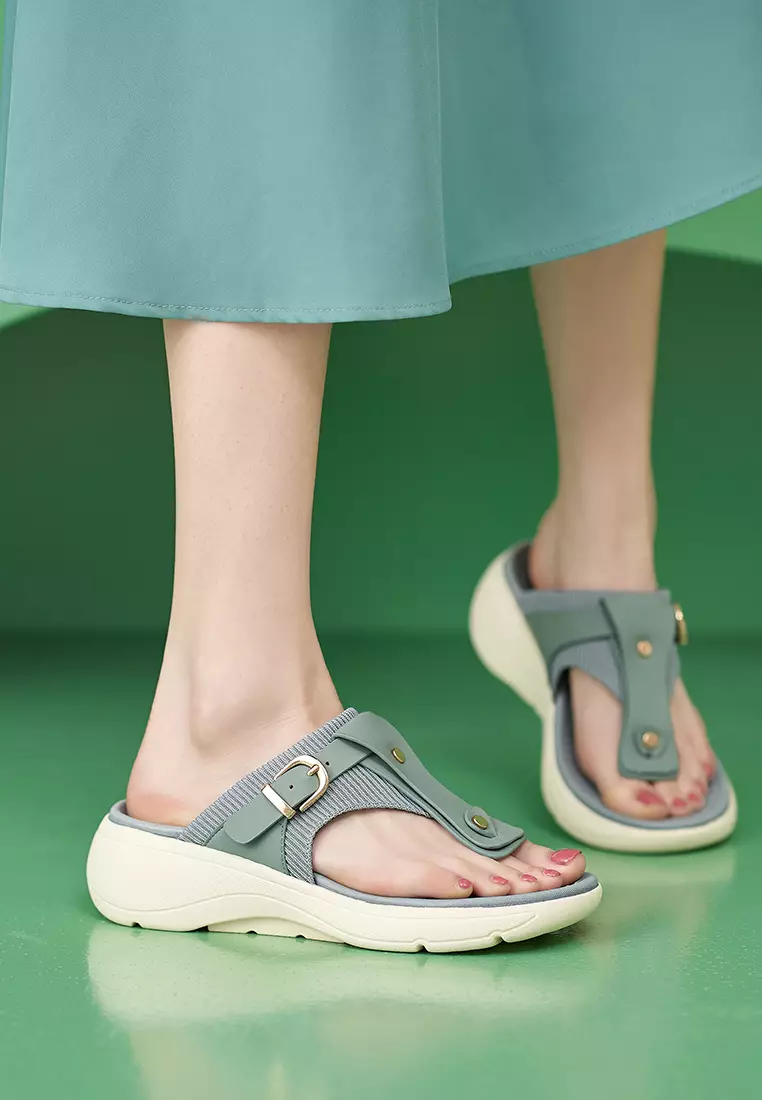 5CM Buckle Strap Flip Flops ALM398-2