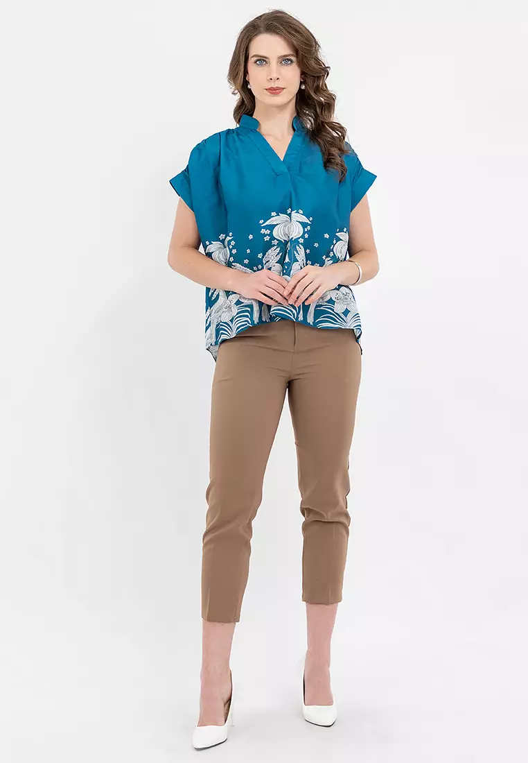 DAIRY Digital Print Floral Filipiniana Blouse