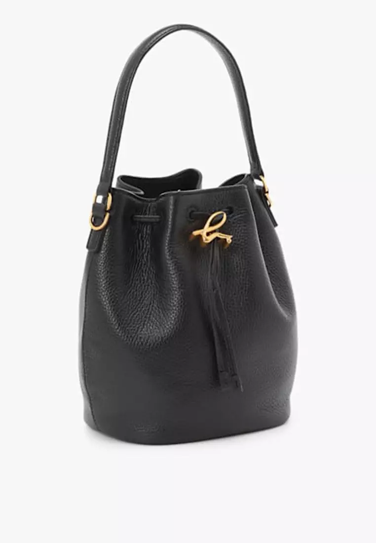 b. Logo Drawstring Bucket Bag