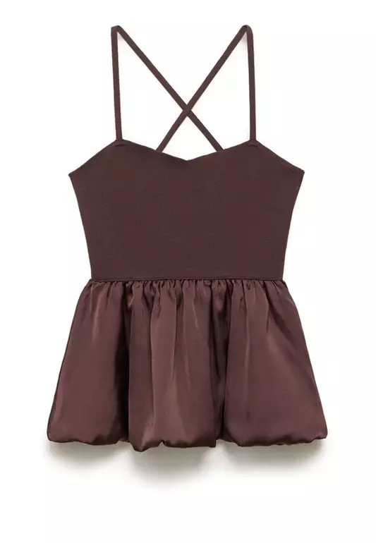 Combined Fabric Top with Crossed Back