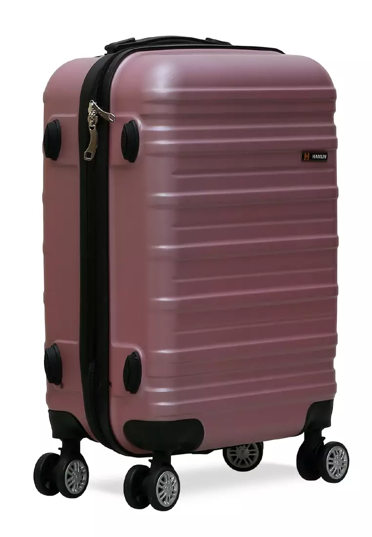 Carlton Tas Koper Fashion Unisex Size 20 Inch Suitcase Number Code Lock Material Fiber ABS ORIGINAL - Pink
