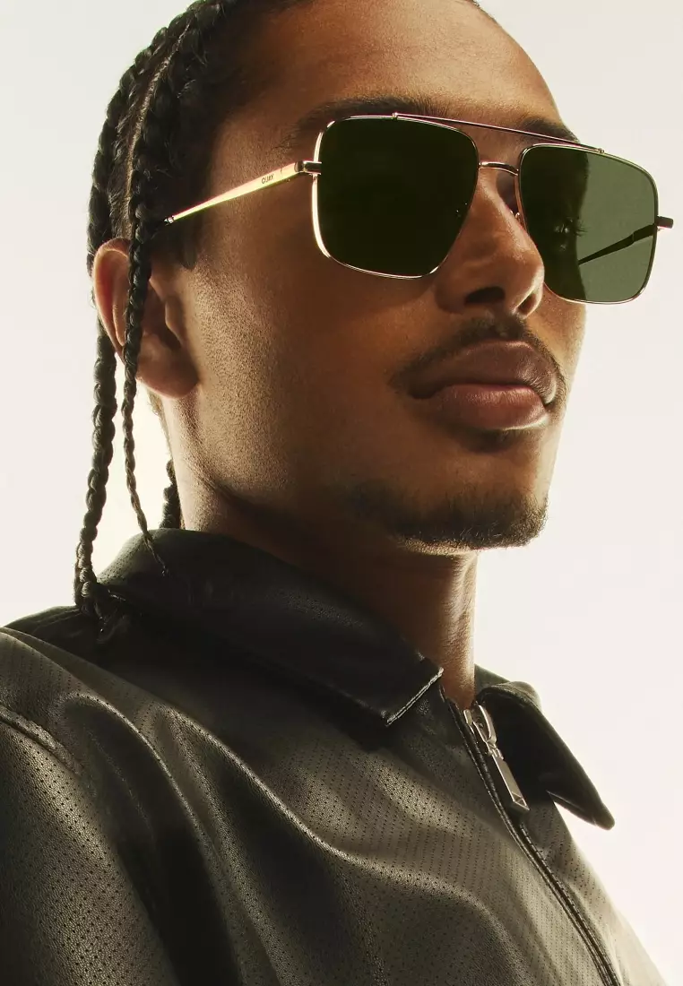 Level Out Sunglasses - Gold/Green Polarized