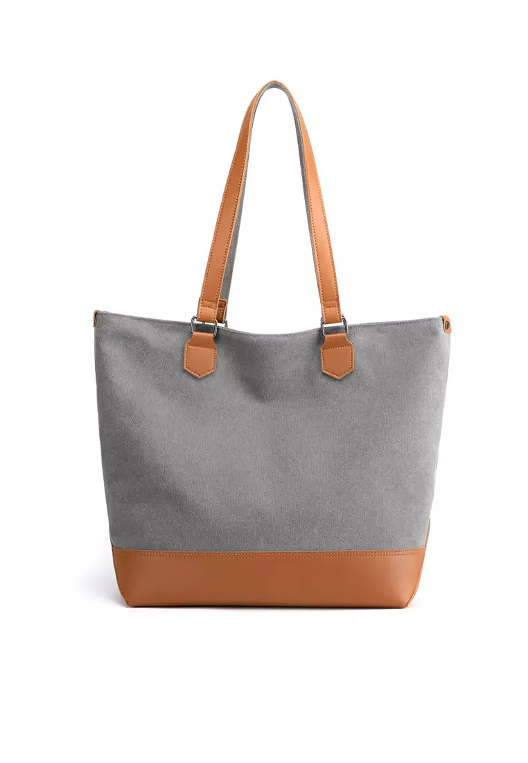 Buy ZITIQUE Contrasting sewing canvas handbag 2024 Online ZALORA