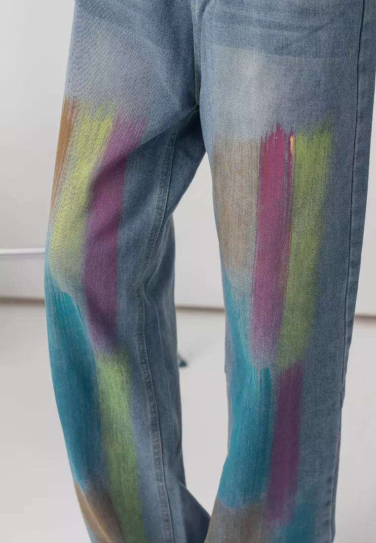 Graffiti Loose-Fit Denim Jeans