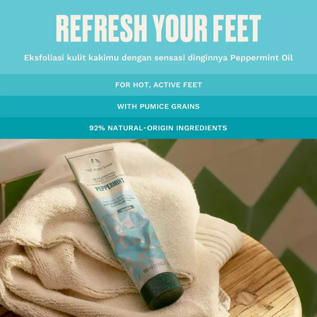 Peppermint Reviving Pumice Foot Scrub 100ml