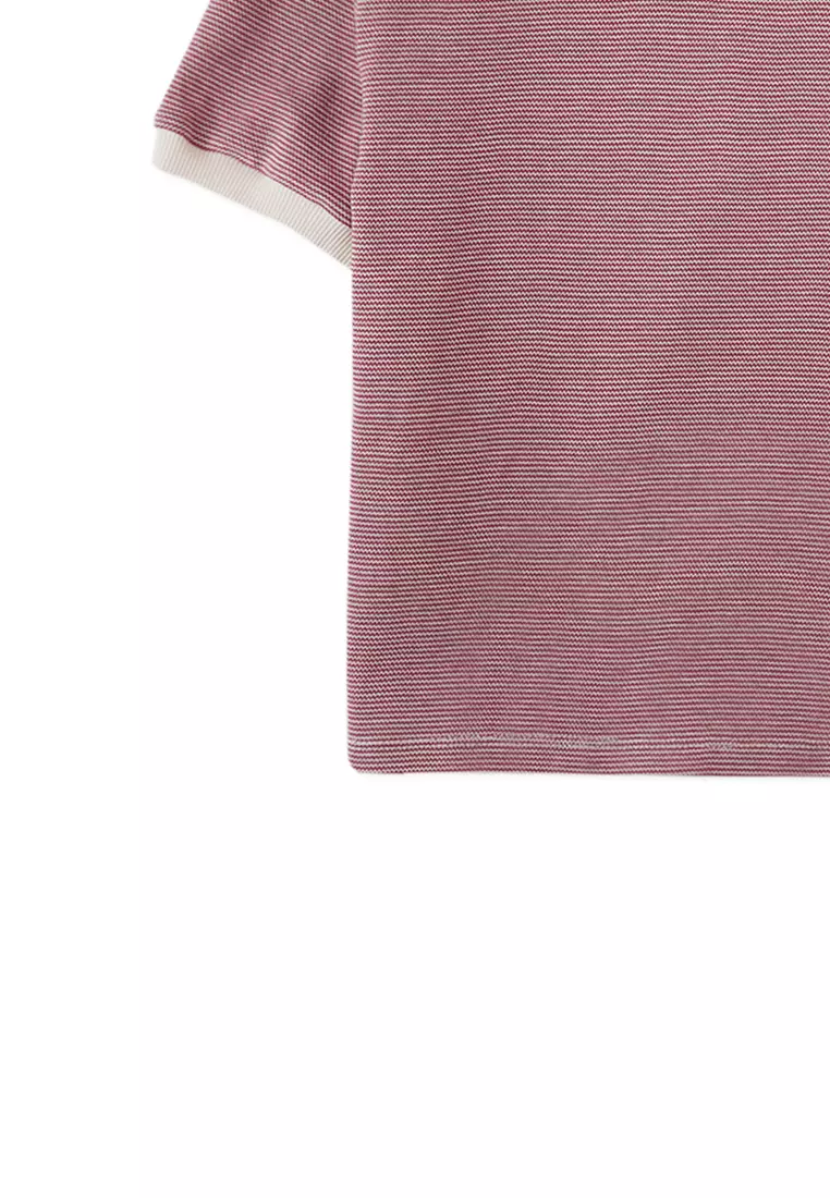 Alastor Striped Pique Polo Shirt