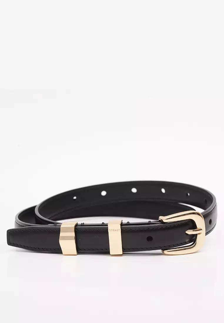 Vintage Gold Buckle Leather Belt MYF-MY-050