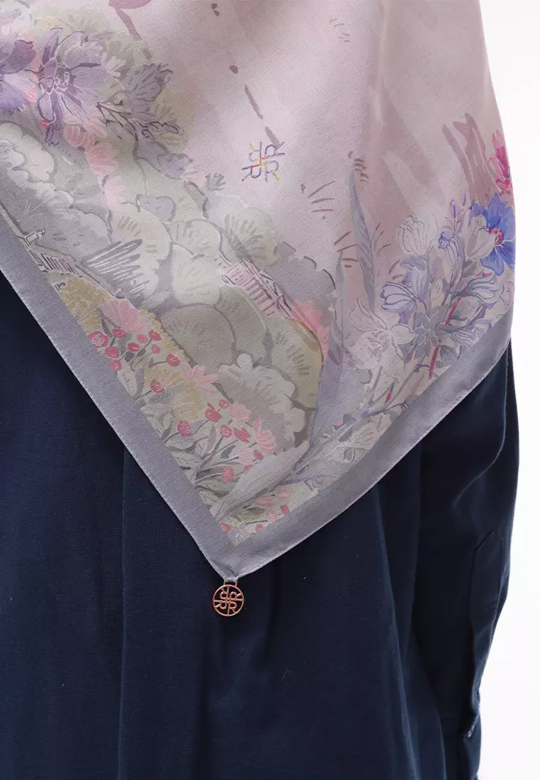Ria Miranda Grayish Blue Asha Scarf