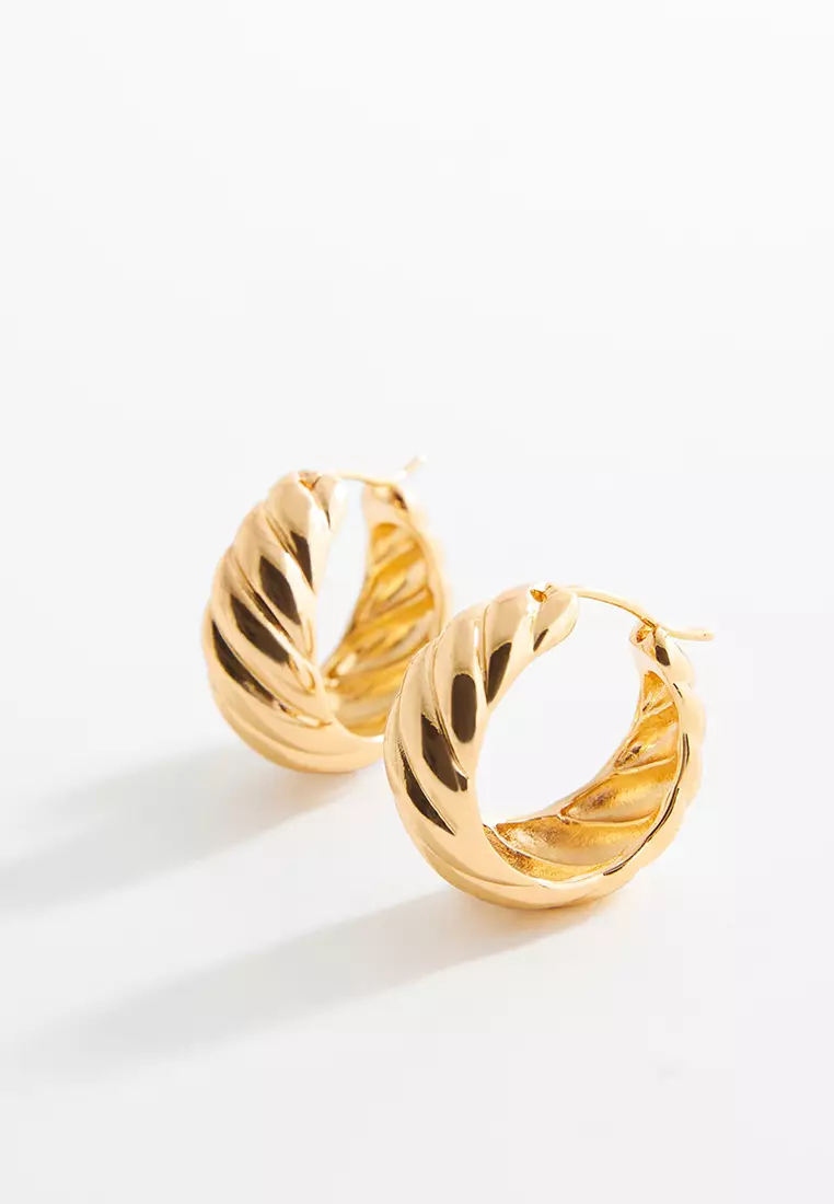Buy Mango Intertwined Hoop Earrings Online ZALORA Malaysia