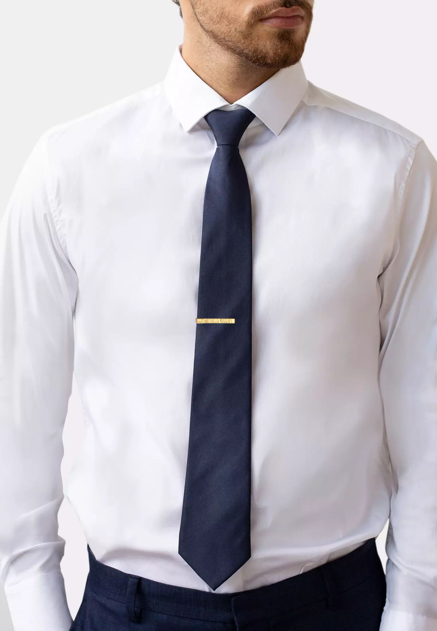 Tie Pin Men Organic Trend Textured Gold Plated