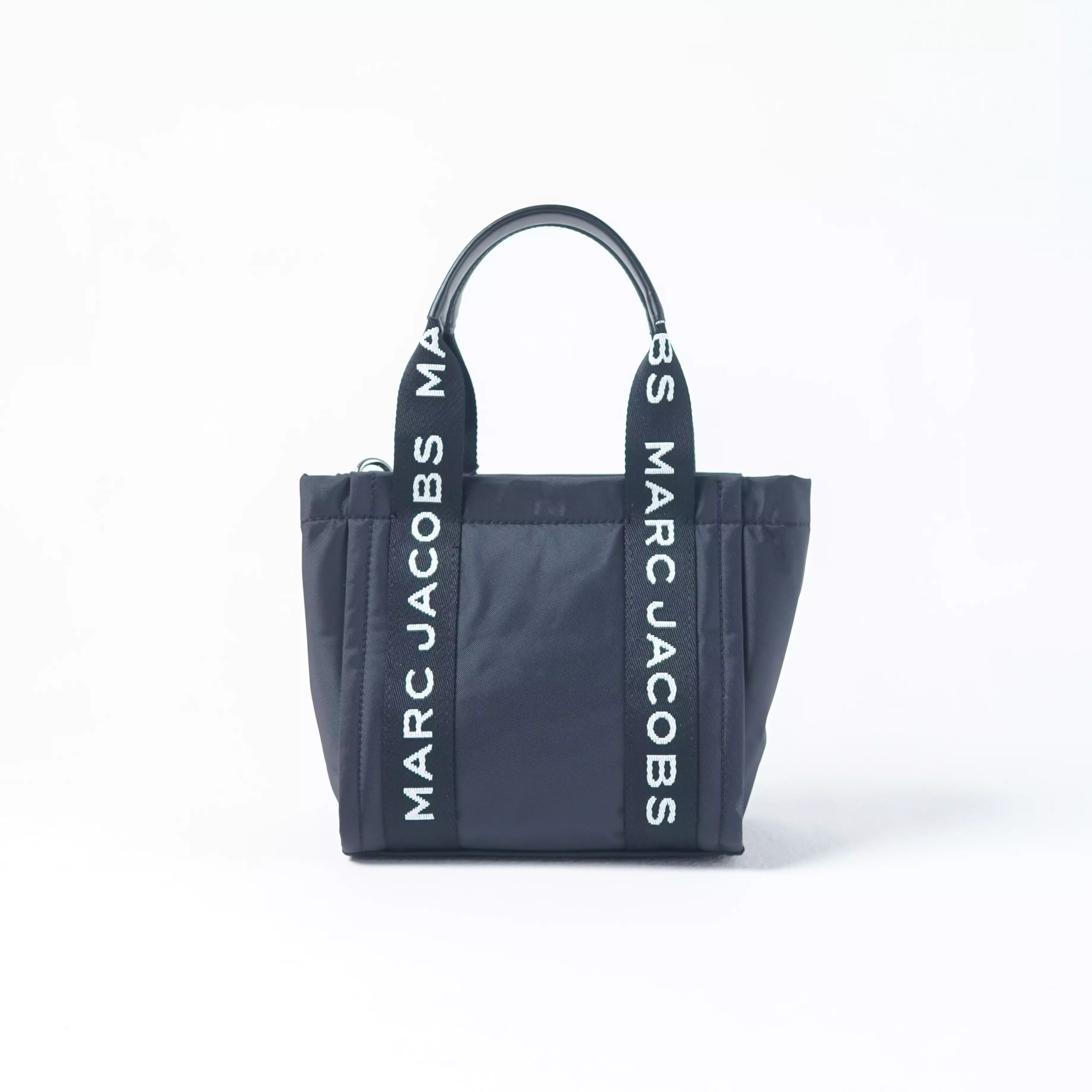 Tas MARC JACOBS TEXT STRAP WHITE BLACK NYLON TOTE BAG WITH LS SMALL 100% ORIGINAL
