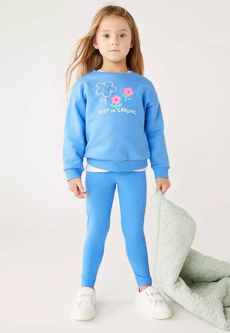 MARKS & SPENCER M&S Cotton With Stretch Plain Leggings (2-7 Yrs) 2024, Buy  MARKS & SPENCER Online