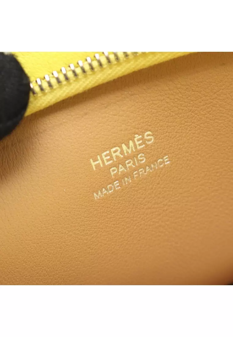 Pre-Loved Hermès Colormatic Horizontal Chai Nata lime Forbe Shoulder bag Veau Swift Veau Barenia beige multicolor silver hardware U stamp