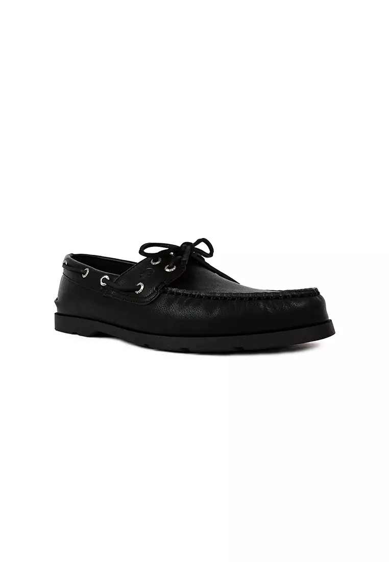 Men's Leeward Boat Shoes Topsider - Black (25S00051)