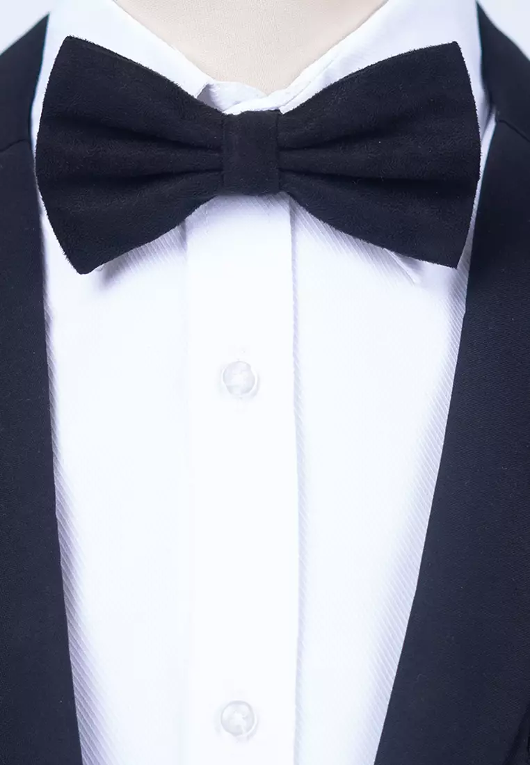 Dasi kupu kupu bowtie wedding bahan suede / beludru hitam