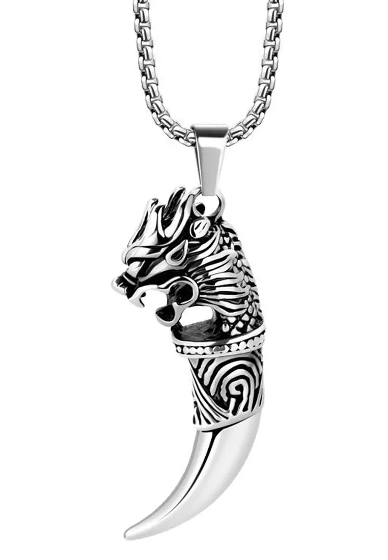 狼牙鈦鋼吊墜項鍊