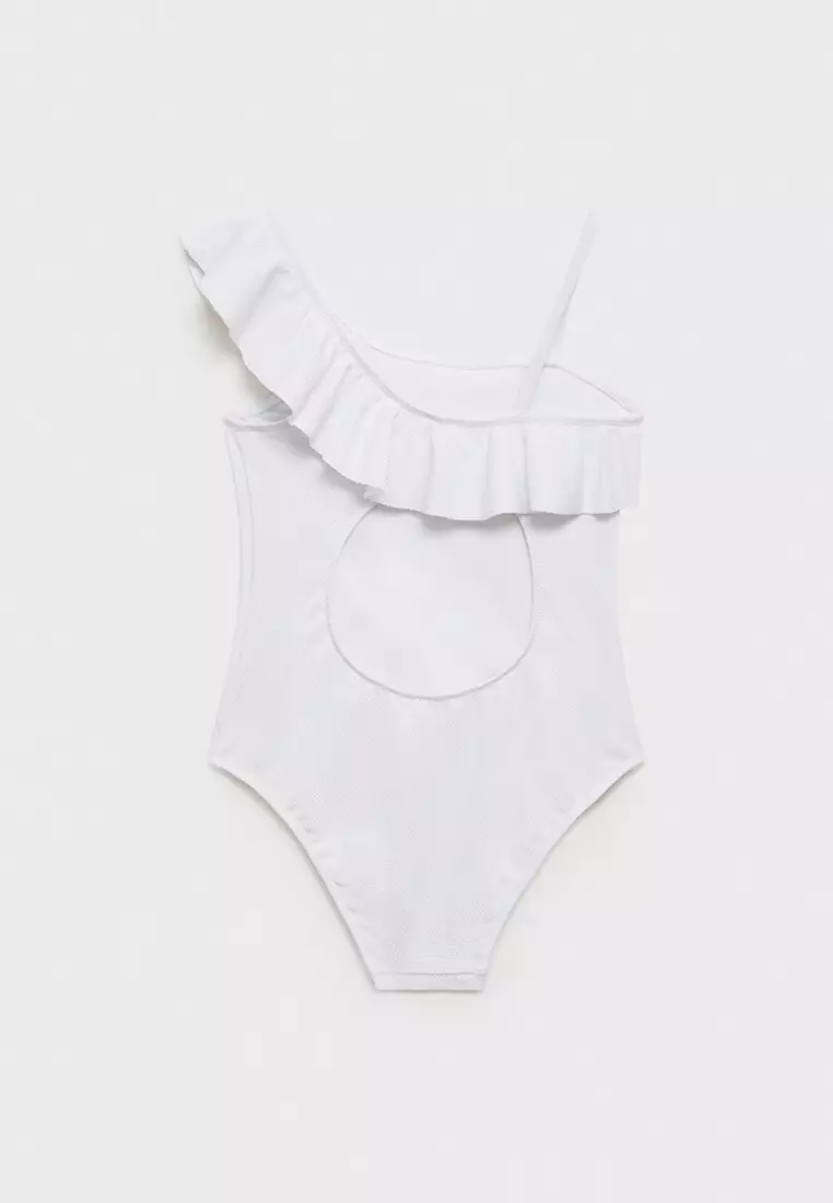 Asymmetric Ruffle Swimsuit