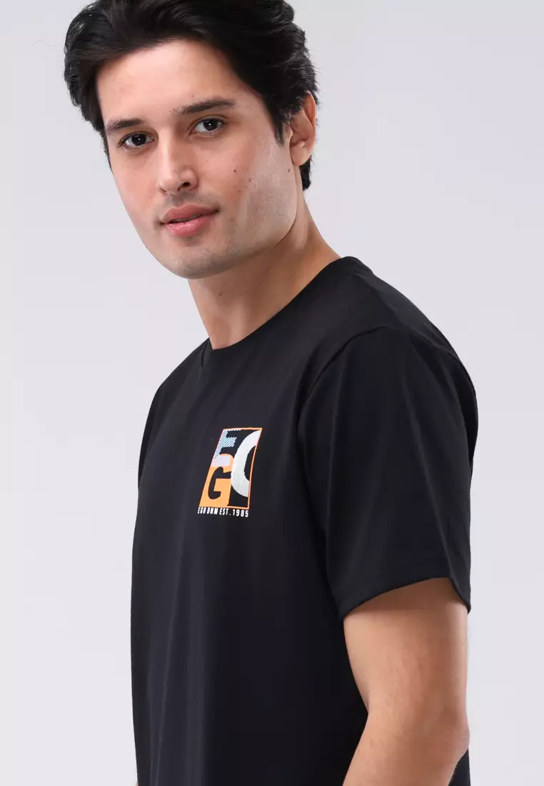 Round Neck Streaky Short Sleeves