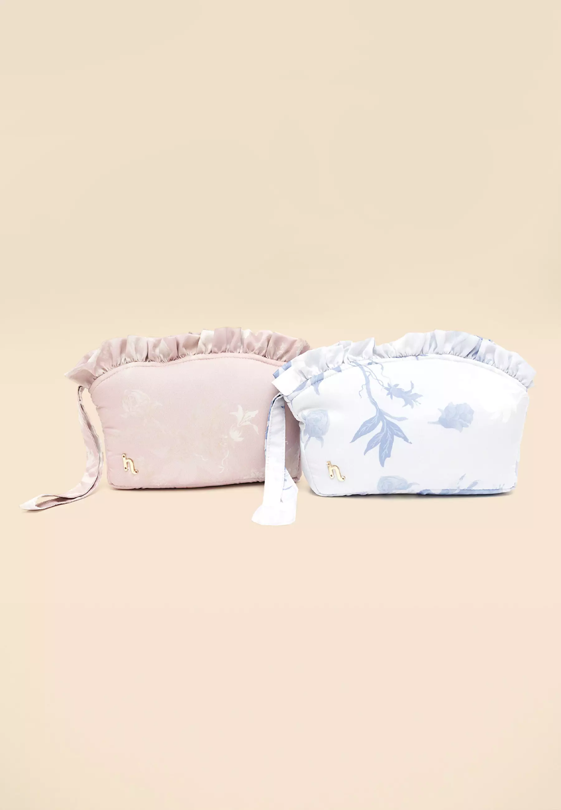 HijabChic Zayana Blue Prayer Set - Mukena Dewasa Satin Silk Premium Lembut Motif Bunga Mewah