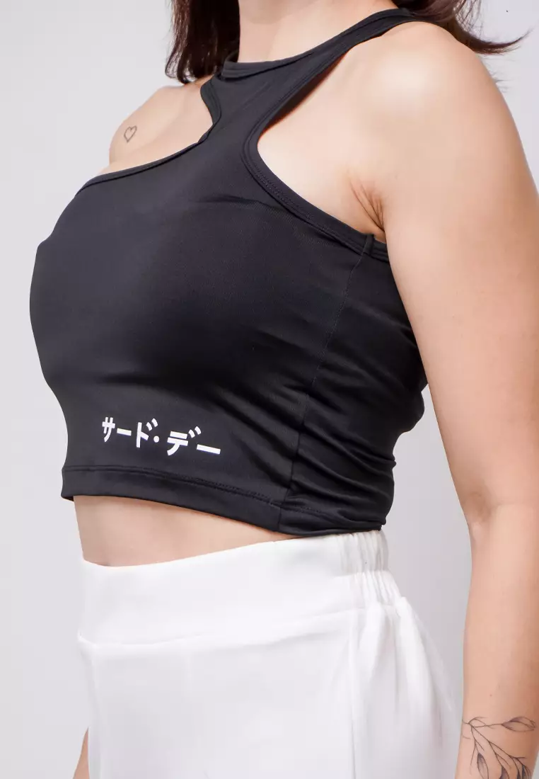 LTE21 TDLA CRNS Crop Casual Wanita Katakana Black