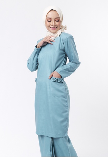 Buy ANDALUSIA Basic Kurung Modern Teal Green from Inhanna in Green only 229