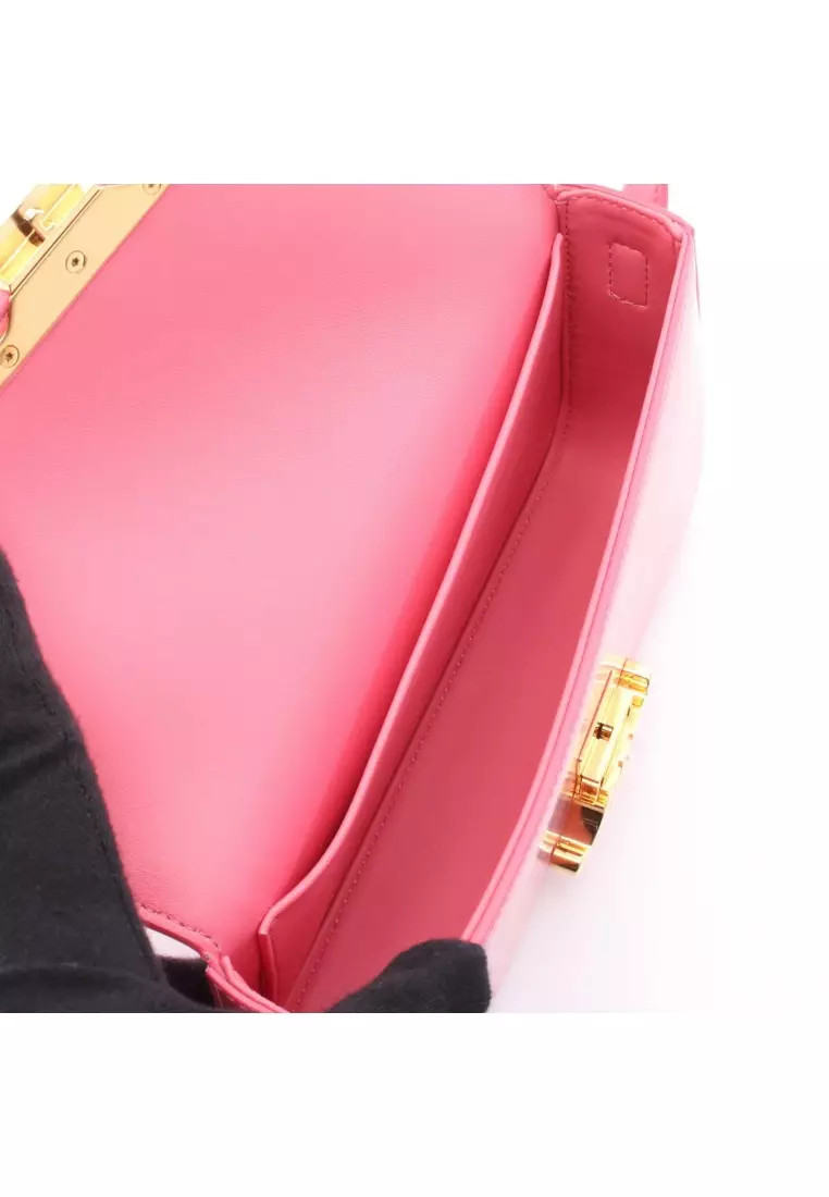 Pre-Loved Celine Claude Triomphe one shoulder bag leather pink