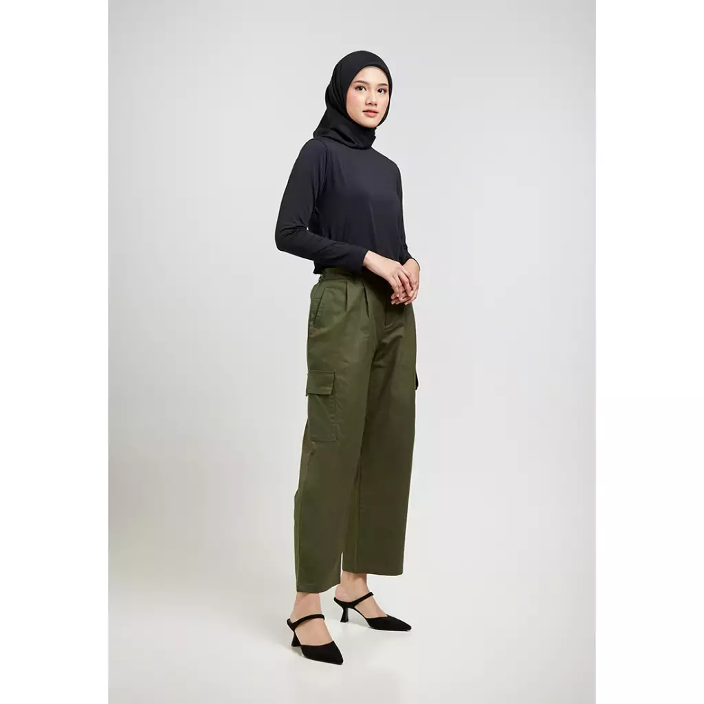 MFMW Xaviera Celana Panjang Kulot Army