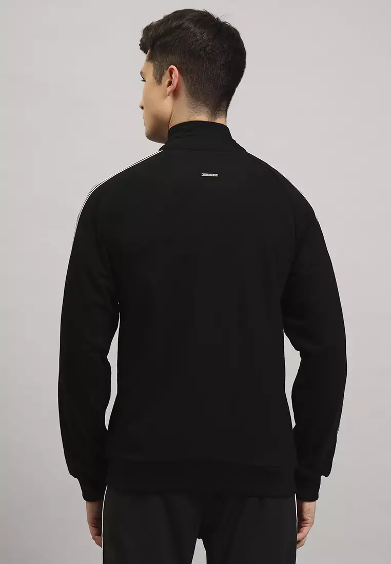 Men's CoreSync High-Neck Performance Black Jacket