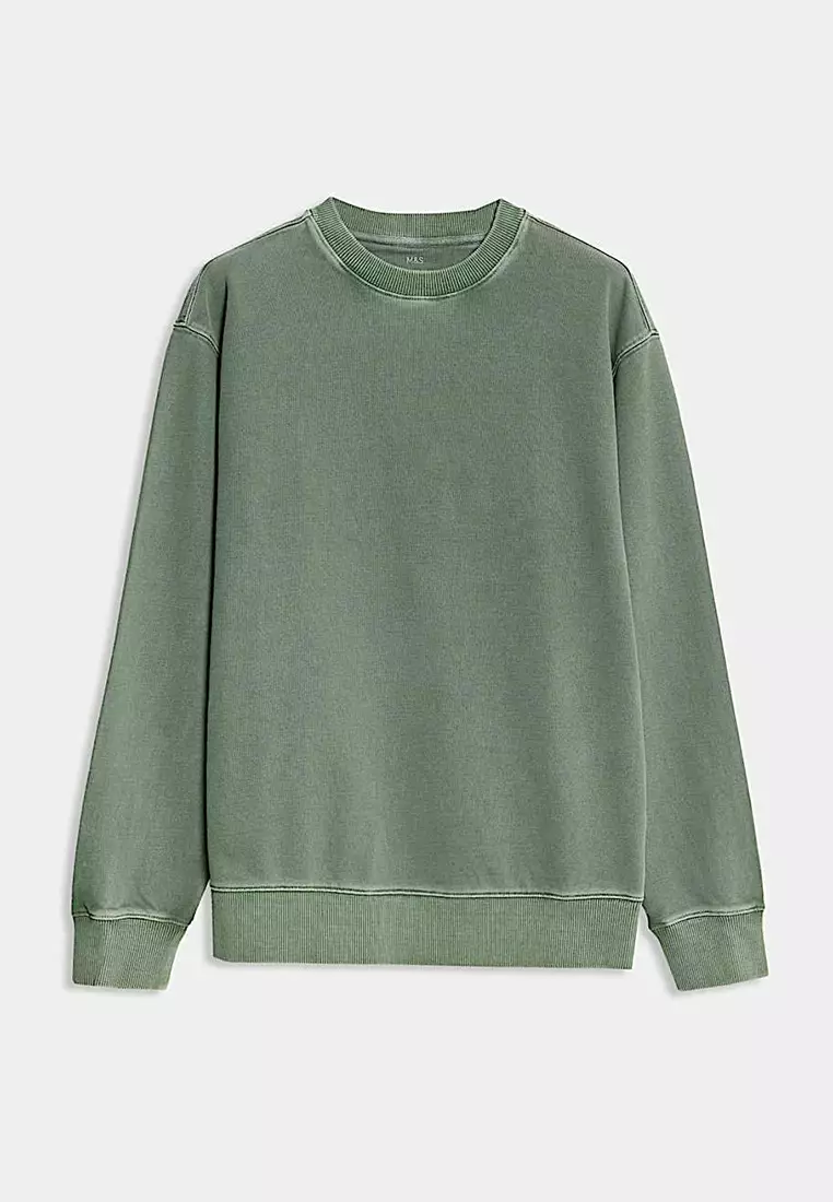 Pure Cotton Garment Dye Sweatshirt