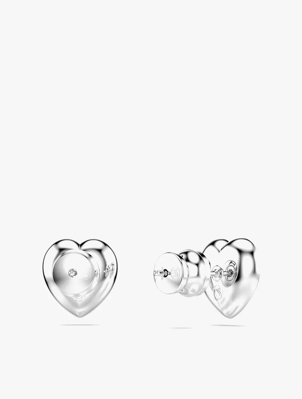 Ariana Grande x Swarovski Stud Earrings Capsule Sunshine, Mixed Cuts, Heart, White, Rhodium Plated - White