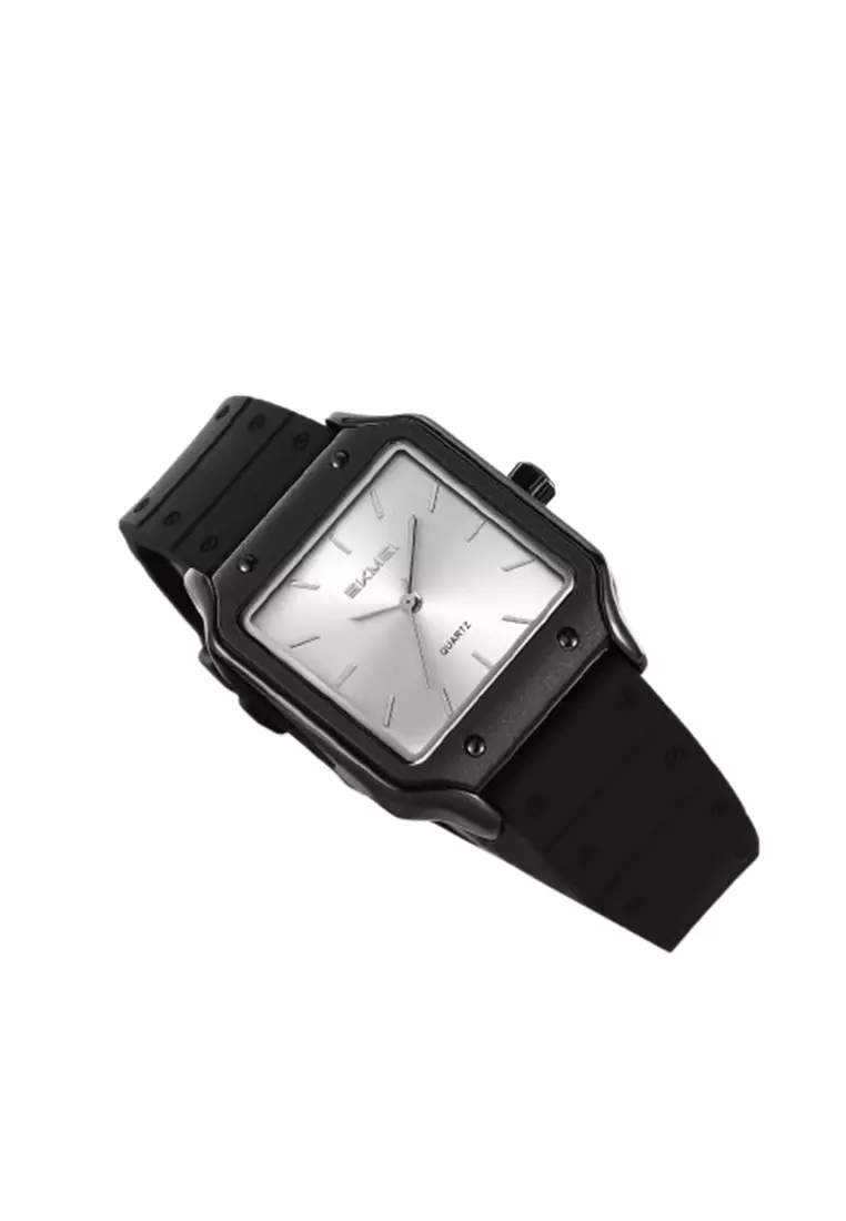 Jam Tangan Pria Wanita Analog 2528 - Black White