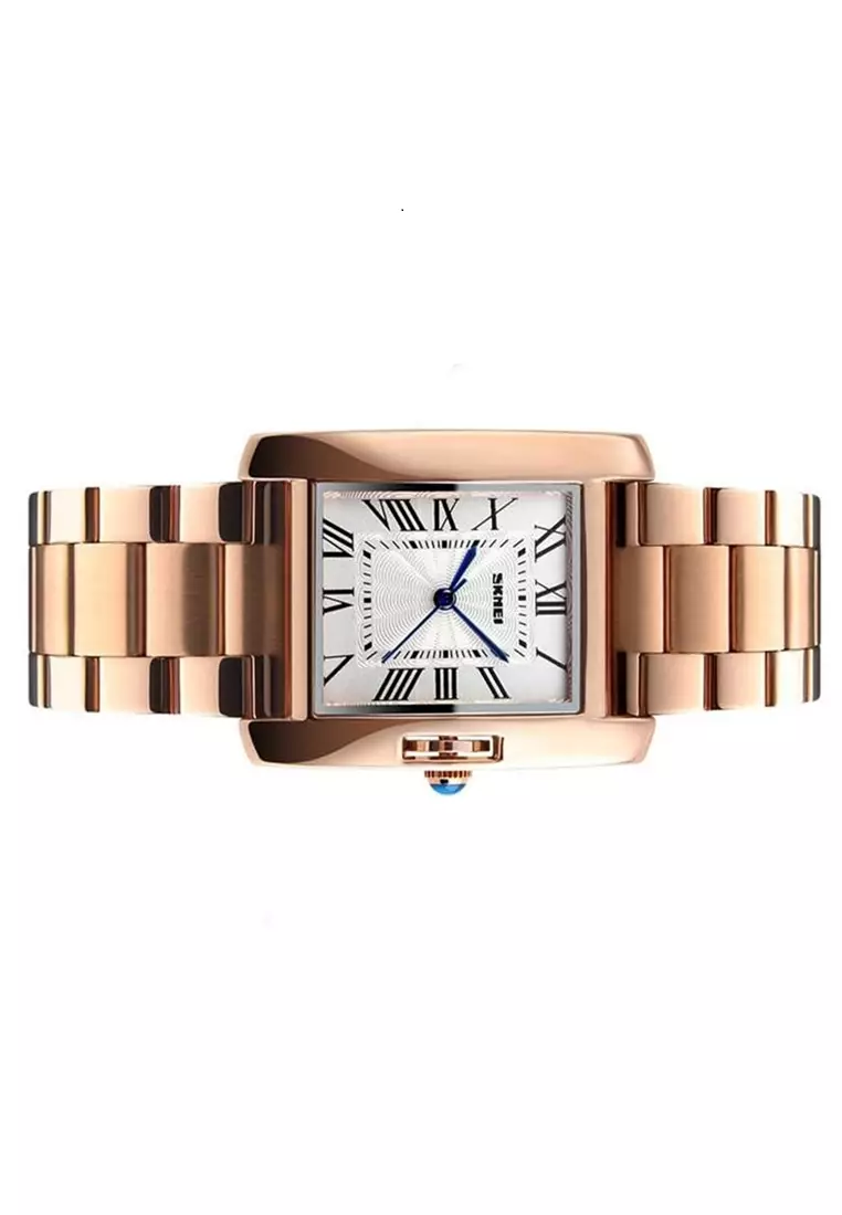 Jam Tangan Kasual Analog Wanita Waterproof Strap Tali Material Stainless JA58 ORIGINAL