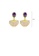 Glamorousky purple Fashion and Elegant Plated Gold Shell Earrings with Purple Cubic Zirconia AA82EAC2DE9459GS_2