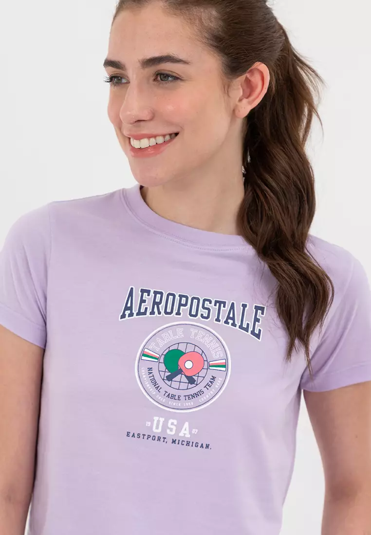 Ladies Graphic Logo Tee Lavender Frost