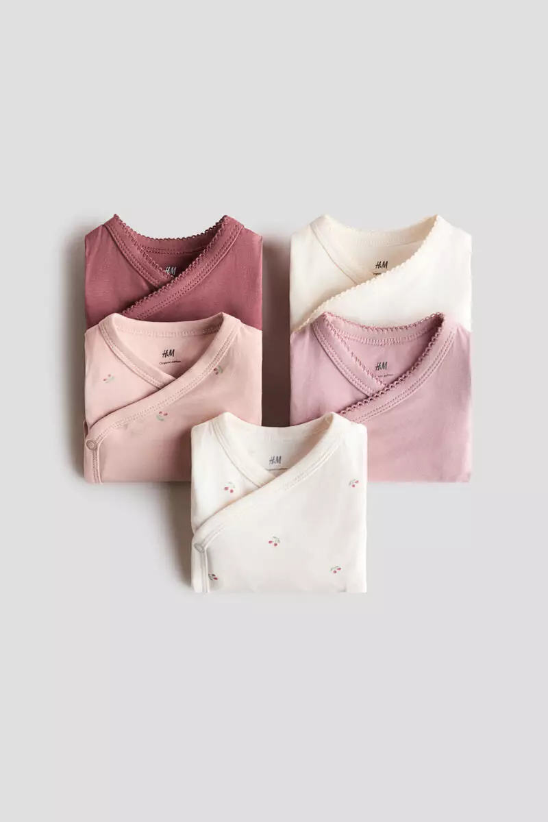 5-pack wrapover bodysuits