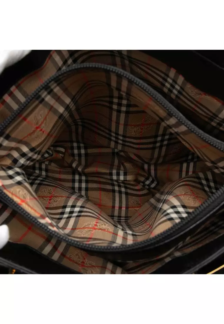 Pre-Loved Burberry Leather Tote