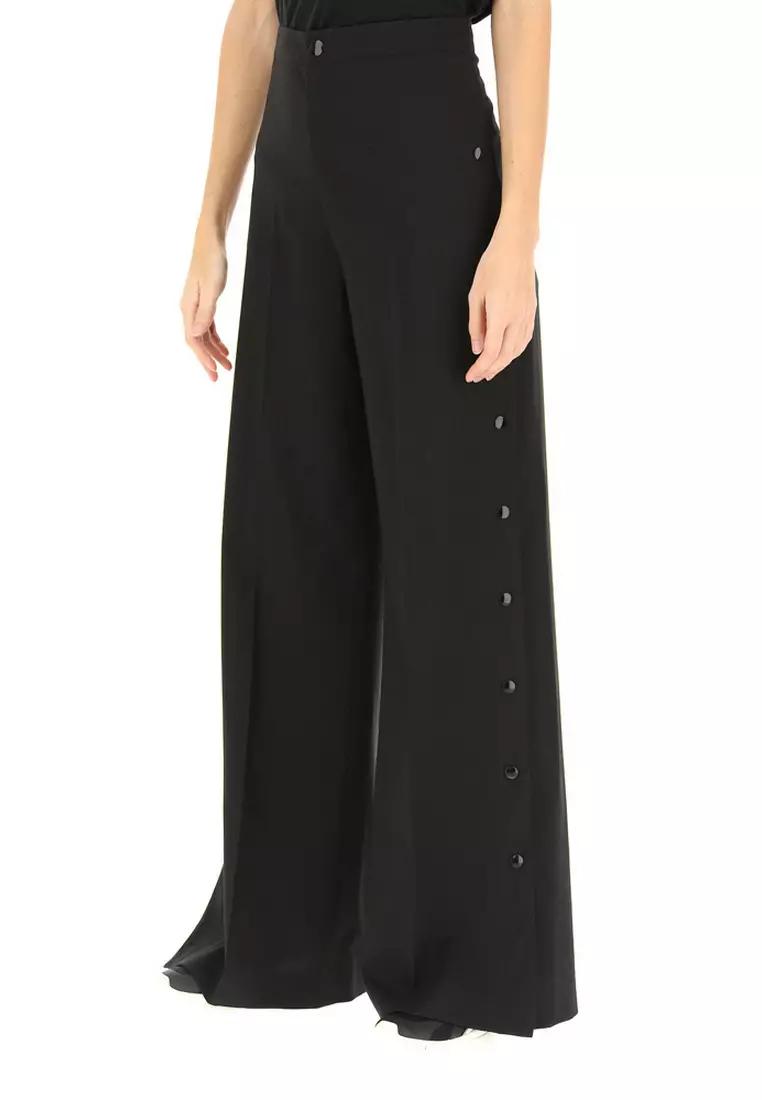 Side Stud Trousers in Black