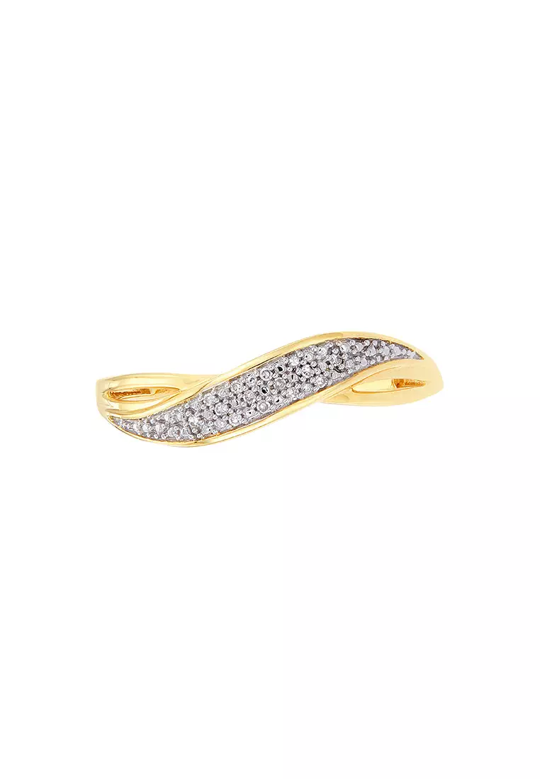 HABIB Round Diamond Ring in 375/9K Yellow Gold 25677(YG)