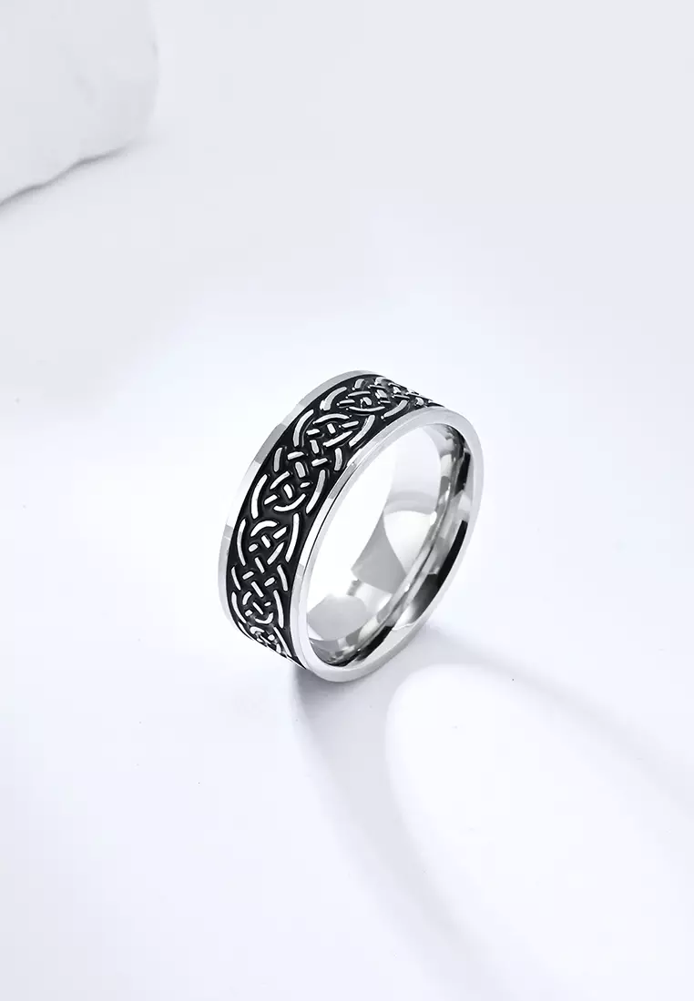 Mens celtic knot on sale ring