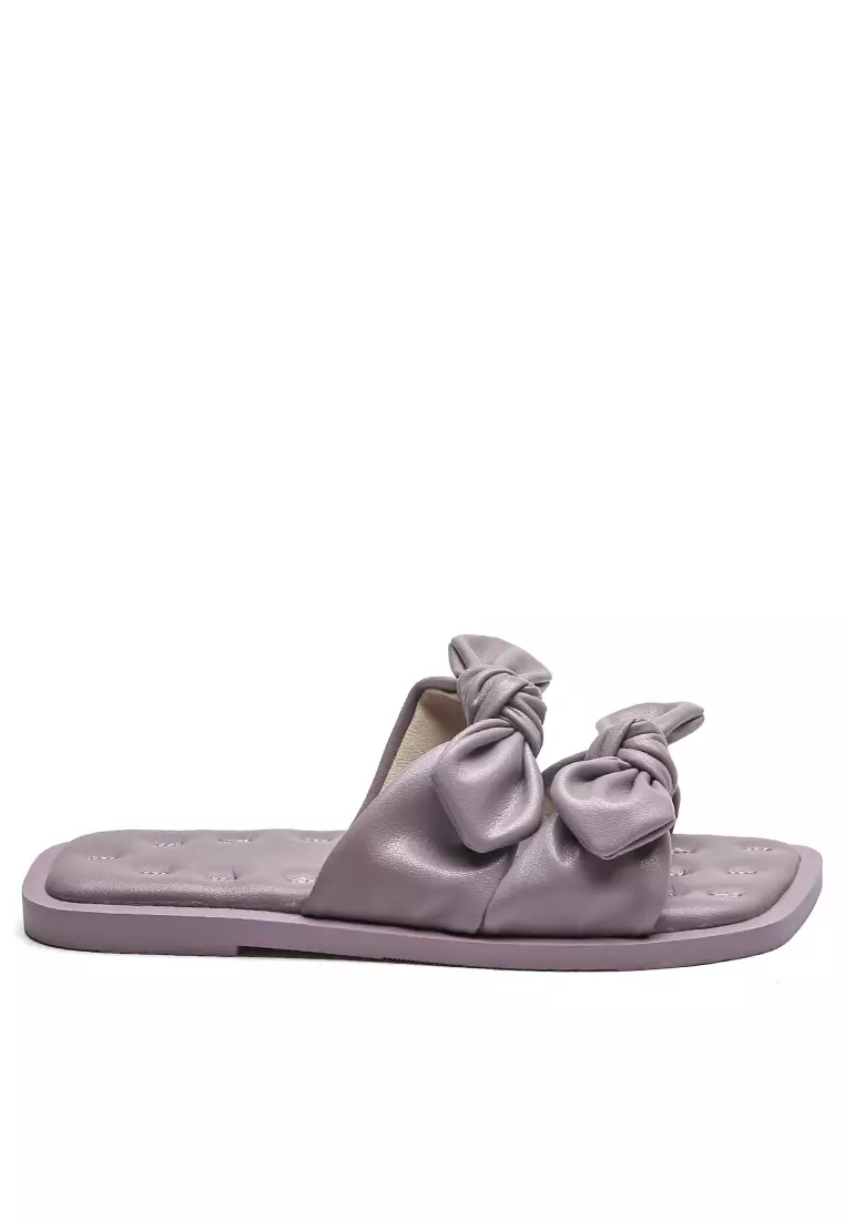 Discount on Twenty Eight Shoes  shoes - SKU: Double Bow Straps Flat Sandals Ps2263-102