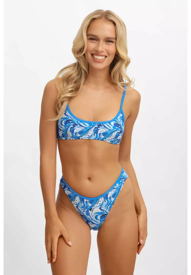 Lydia Classic Medium Bikini Bottoms / Blue Crush