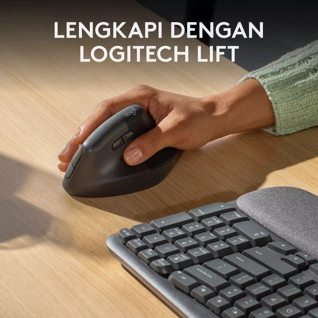 Jual Logitech Logitech Wave Keys Keyboard Ergonomic Wireless Bluetooth