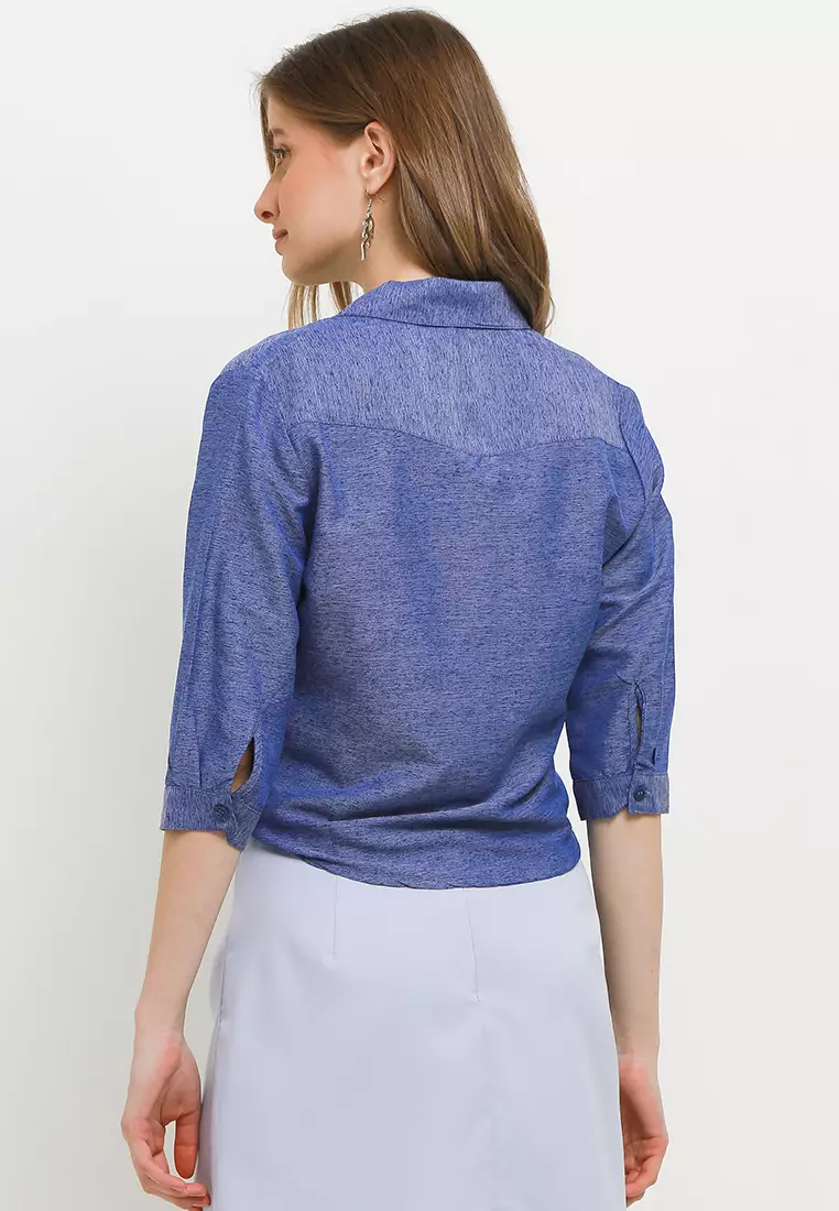 Front-Tie Casual Shirt