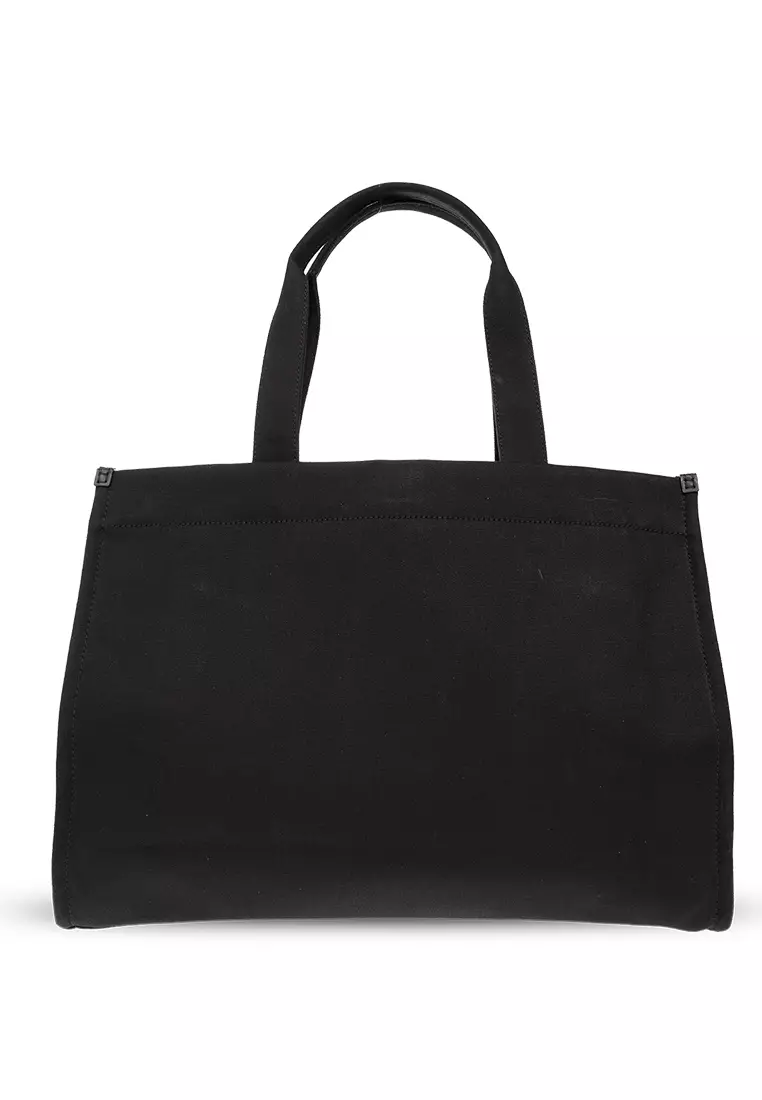 Tory burch black canvas new arrivals tote