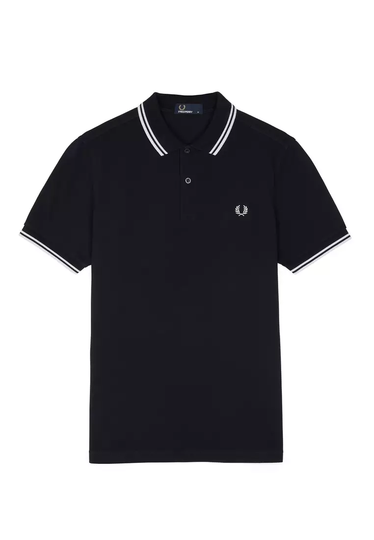Fred Perry M3600 Twin Tipped Fred Perry Shirt (Navy / White / White)