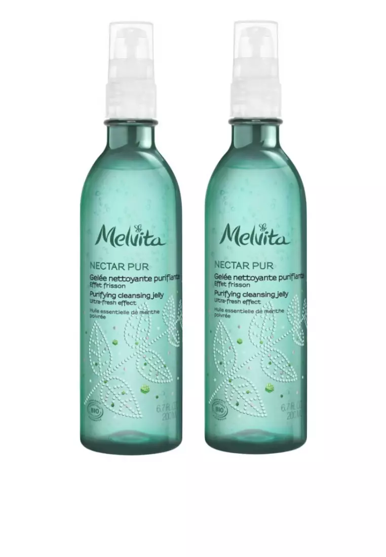 MELVITA Melvita Nectar Pur Organic Purifying Cleansing Jelly [2x200ml] 2023, Buy MELVITA Online